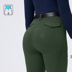Dot Silicone Grip High-Waist Equestrian Breeches