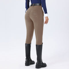 Horseshoe Silicone Grip High-Waist Equestrian Breeches