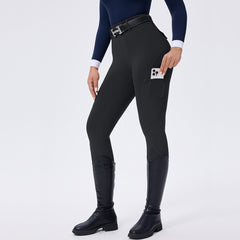 Dot Silicone Grip High-Waist Equestrian Breeches