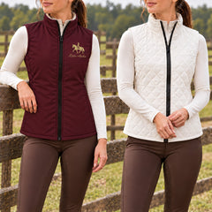 Personalized Reversible Quilted Equestrian Vest