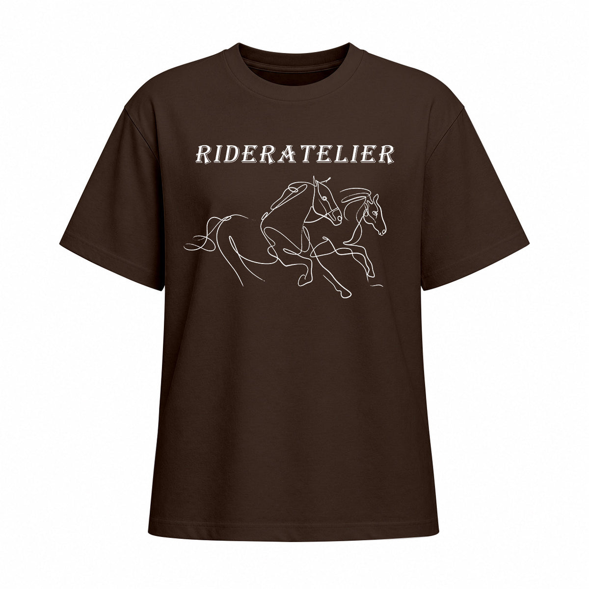 Rideratelier Signature Line Art Horse Cotton T-Shirt