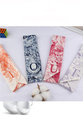 RIDER ATELIER Alphabet Toile Silk Skinny Scarf | A-Z Monogram Accessory