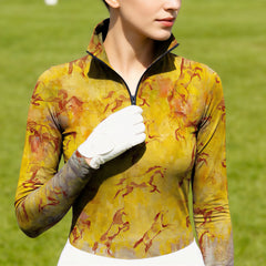 RIDER ATELIER Spring Bloom / Summer Sky / Autumn Harvest/ Winter Forest Rearing Horse Equestrian Quarter-Zip Top