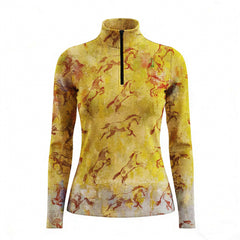 RIDER ATELIER Spring Bloom / Summer Sky / Autumn Harvest/ Winter Forest Rearing Horse Equestrian Quarter-Zip Top