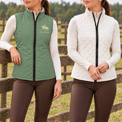 Personalized Reversible Quilted Equestrian Vest
