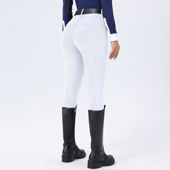 Horseshoe Silicone Grip High-Waist Equestrian Breeches