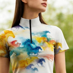 Watercolor Horse in Short — A Wild Herd, Painted in Motion