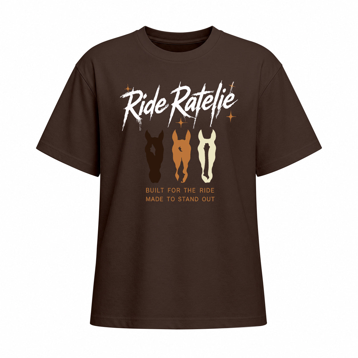 Rideratelier Built For The Ride Cotton T-Shirt in Brown
