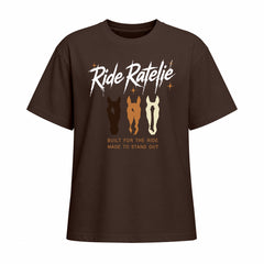 Rideratelier Built For The Ride Cotton T-Shirt in Brown
