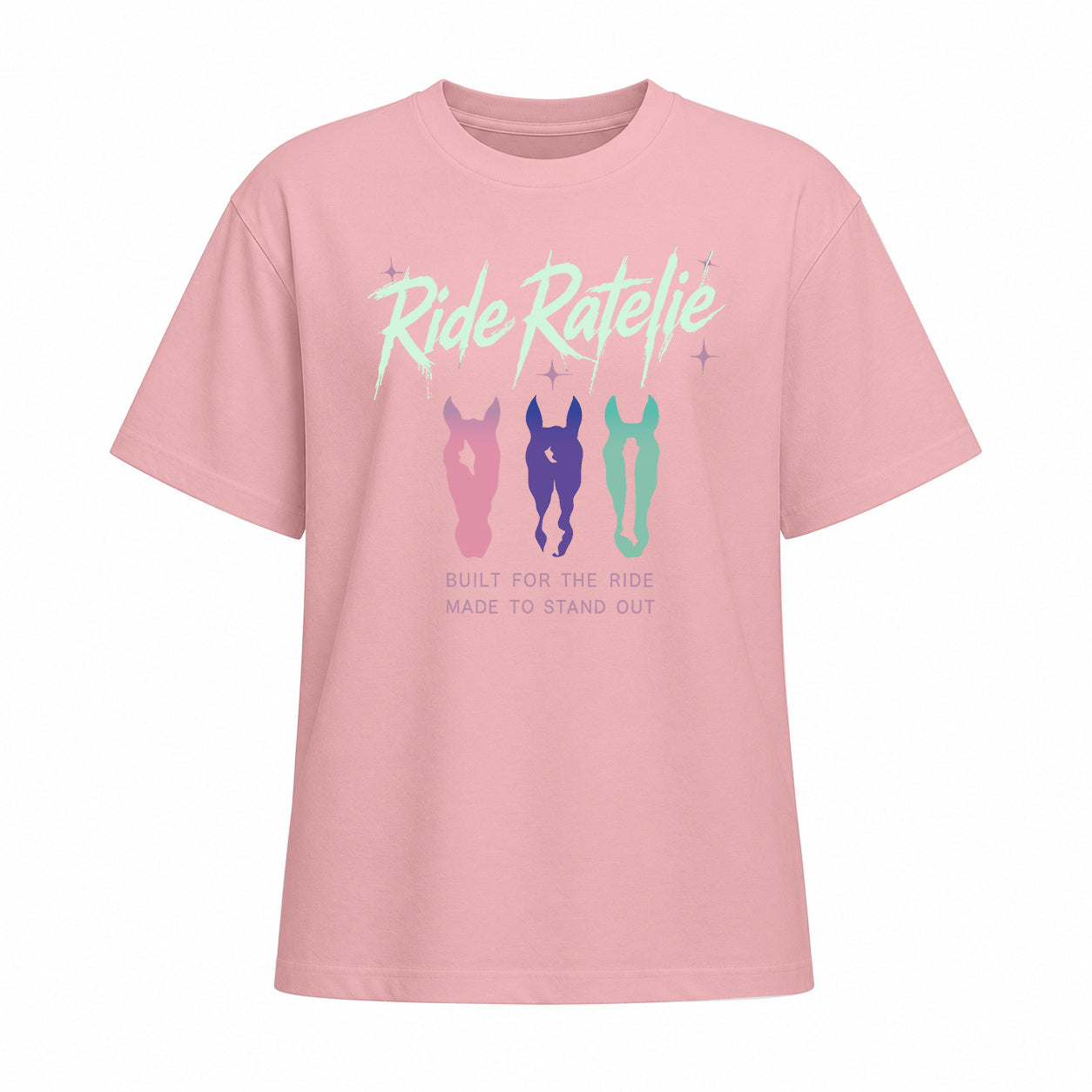 Rideratelier Built For The Ride Cotton T-Shirt in Pink
