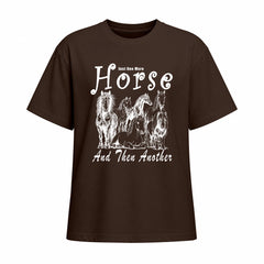 Rideratelier Just One More Horse Cotton T-Shirt in Brown
