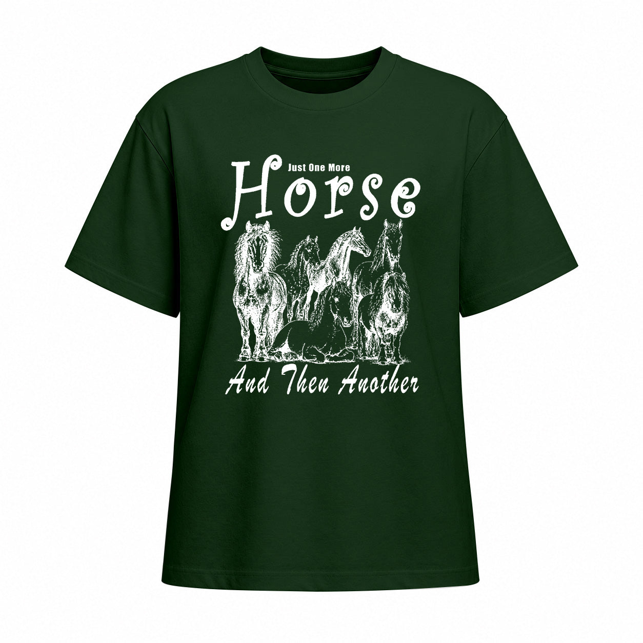 Rideratelier Just One More Horse Cotton T-Shirt in Green
