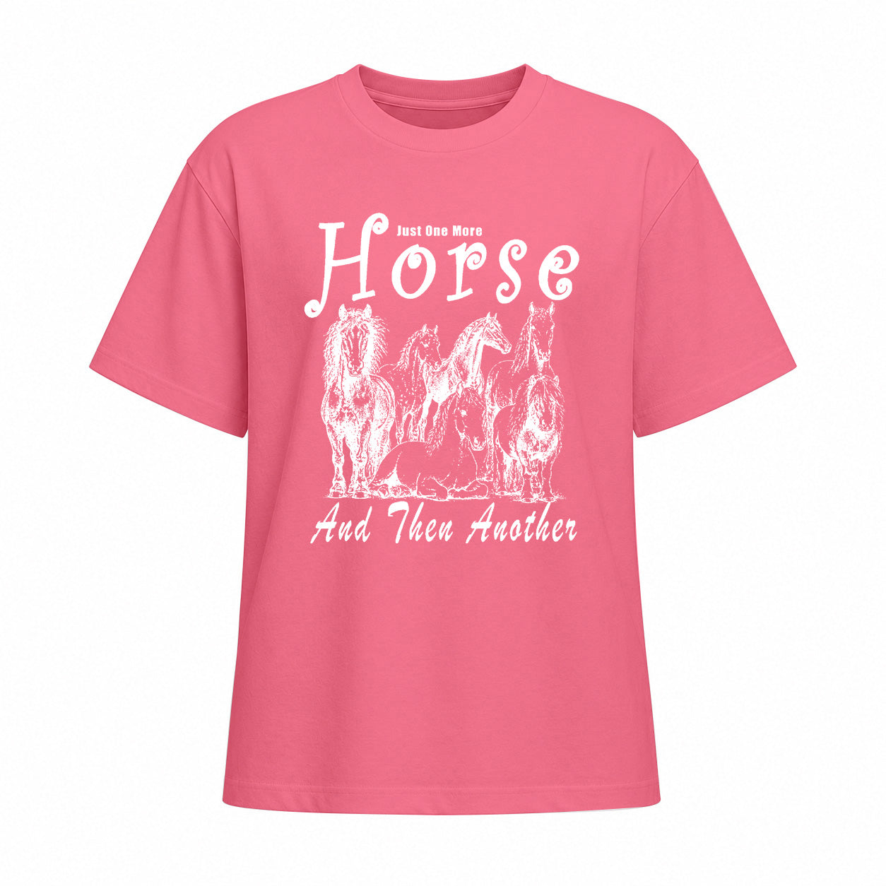 Rideratelier Just One More Horse Cotton T-Shirt in Pink
