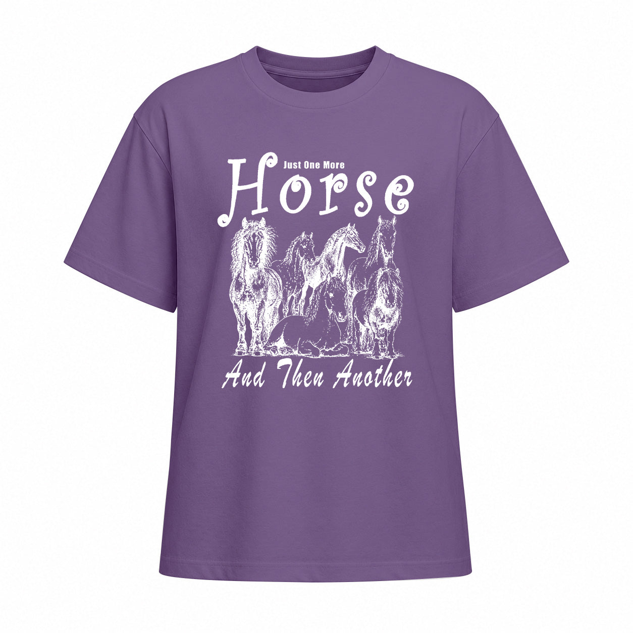 Rideratelier Just One More Horse Cotton T-Shirt in Purple
