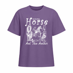 Rideratelier Just One More Horse Cotton T-Shirt in Purple
