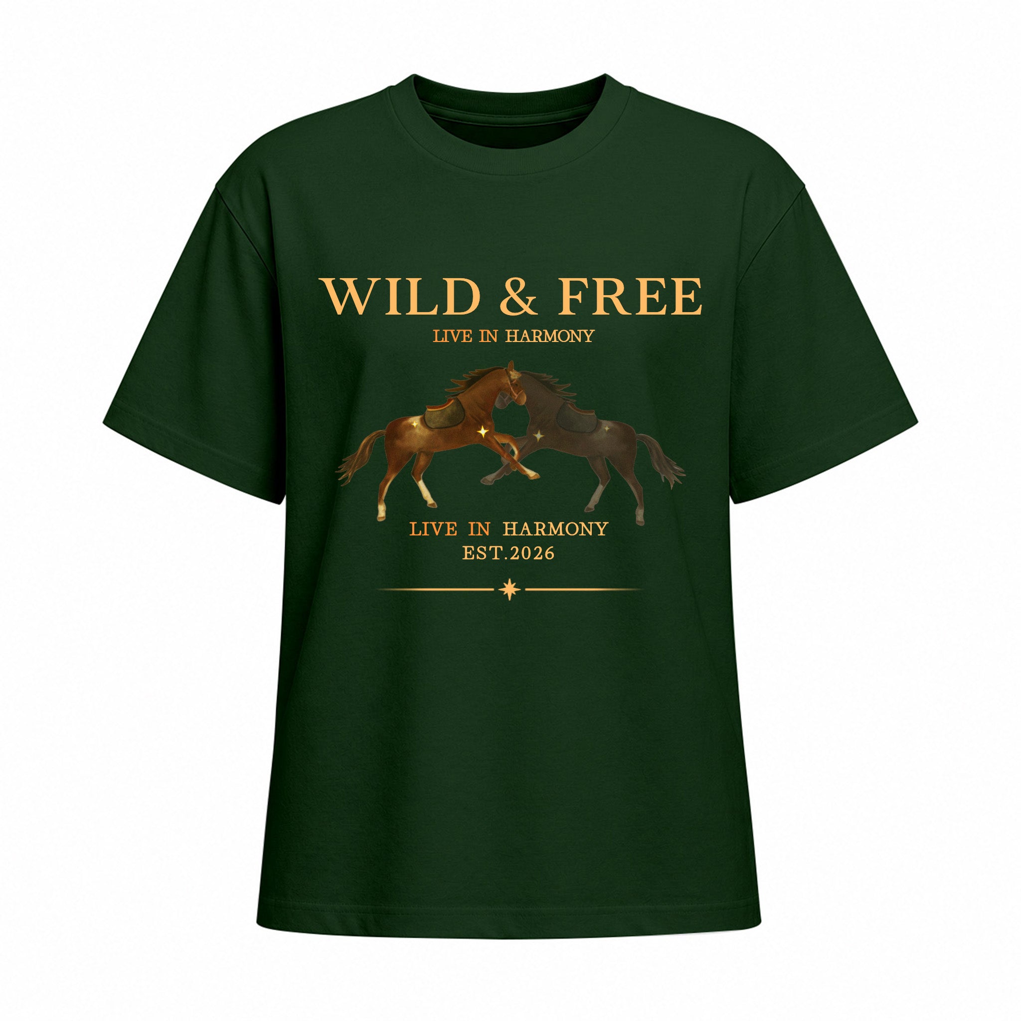 Rideratelier Wild & Free Equestrian Cotton T-Shirt in Beige
