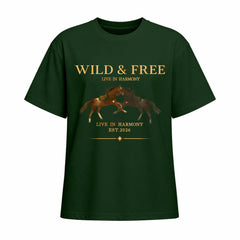 Rideratelier Wild & Free Equestrian Cotton T-Shirt in Beige
